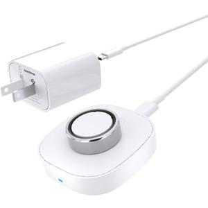 Charger for Oura Ring Gen4 (Size 10) - Fast Charging Dock with USB-C Wall Charger & 3FT Cable, Quick Charge Replacement Base Compatible with Oura Ring Gen 4 - White