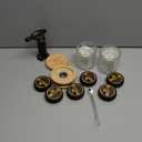 Whiskey Smoker Kit with Torch - 6 Natural Wood Chips Flavors, 2 Glasses, 2 Ice Molds - Cocktail Smoker Infuser Kit, Old Fashioned Smoker Kit, Birthday Bourbon Whiskey Gifts for Men, Dad(No Butane)