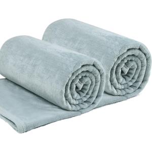 EIUE Comfortable Flannel Fleece Blanket,2 Packs Throw Size Lightweight Nap Quilt Blanket for Home, Office and Outdoor Travel,for Adults and Kids.(2 Packs,40x60 inch)