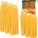 NEO-TEC 6 Pack Tree Felling Wedges with Spikes, High-Visibility Yellow Chainsaw Wedges, Includes 3 Each of 5.5" and 8", Heavy Duty Plastic Wood Splitting Wedge, Logging Tools and Equipment