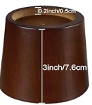 KOIKEY Wooden Furniture Bed Risers - 3 Inch Circle Heavy Duty Furniture Height Extenders Lifts for Sofa Couch Desk Chair Table Base Raising Space, Convenient Store and Cleaning, Pack of 1