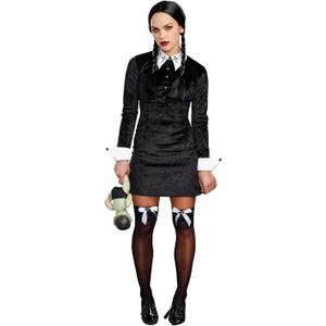 Dreamgirl Women's Friday, black/white, M (Black, M)