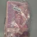 Fammart Iridescent Clear Beach Bag for Women, Jelly Tote Bag Waterproof Sandproof Pool Bag Cruise Vacation Essentials (Small - Jelly Pink)