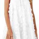 Gleeneat Womens Summer Halter Tulle Floral Bridal Shower Cocktail Wedding Guest Short Dresses A Line Sleeveless Mini Dress, XL