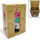 Bamboo Extra Large Grocery Bag Organizer, Wall or Cabinet Mount Storage for Kitchen, Pantry, Garage, Laundry - Space-Saving Extra Large Bamboo Grocery Bag Holder & Organizer