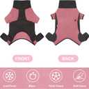 Dog Winter Coat Soft Fleece Dog Clothes for Cold Weather, Warm Dogs Pullover Pajamas Cozy Cold Weather Jacket Full Body Suit Windproof Fleece Sweater for Dogs Walking Hiking Sleeping (Pink L)