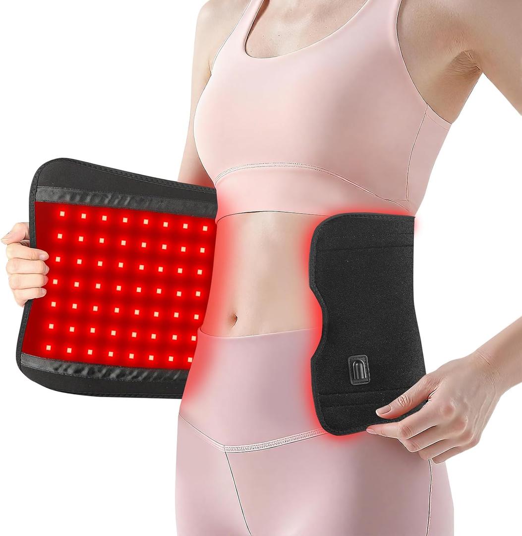 Red Light Therapy for Body, 20.5''x11'' Red Light Therapy Pad with Belt Wrap, 140pcs 2 in 1 LEDs (660nm & 850nm), Adjustable Timer & Intensity