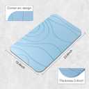 Stone Bath Mat, 2 Pack Diatomaceous Earth Shower Mat, Non-Slip Super Absorbent Quick Drying Bathroom Floor Mat, 24x15, Blue