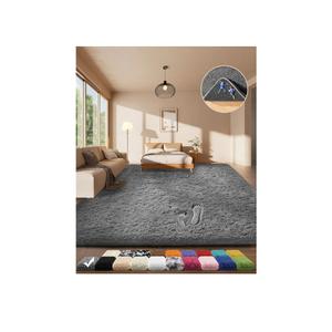 Ophanie Area Rugs for Living Room Bedroom, Washable Non-Slip Fluffy Soft Grey Shag Carpet, Indoor Floor Gray 4x6 Fuzzy Shaggy Living Room Plush Rug for Kids Home Dorm Decor Aesthetic
