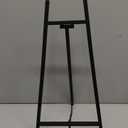 Leinuosen 1 Pcs Metal Easel Stand 16.5" H x 8.7" W x 4.3" D Table Top Easel Stand for Display Tripod Art Picture Mirror Modern Plate Holder for Display Book Photo Wedding Sign (Black)