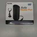 ELOHEI 12V Car Heater, 150W 2 in 1 Fast Portable fan Heater and Defroster for Car Windshield, Car Heater that Plugs Into Cigarette Lighter with Suction Holder for All Cars (Black)