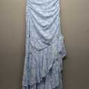 BORIFLORS Women's Elegant Ruched Floral Maxi Wedding Guest Dress,  M