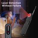 Anti-Spy Hidden Camera Detector 6-in-1, GPS Tracker & Bug Detector, RF Signal Scanner, Rechargeable Privacy Protector for Travel, Hotel, Home, Office & Car (Black)