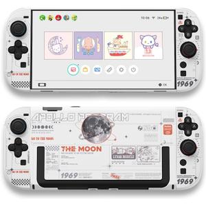 GeekShare Hard Case Compatible with Nintendo Switch 2 (2025), Anti-Scratch Dockable Protective Cover for Switch 2 with Detachable Joy Con, The Moon (Moonlight White)