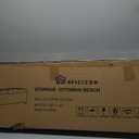 Apicizon Storage Ottoman Bench, Ottoman with Storage for Bedroom, 46" Storage Bench with a Robust Steel Frame, for Entryway, Living Room, Dark Grey