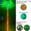 Palm Trees for Outside Patio Decor, 8FT 300LED Lighting Artificial Palm Tree with Coconuts, Outdoor Pool Tropical Decorations for Home Party Hawaiian Jungle Christmas Nativity Beach Garden Park
