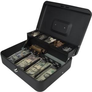 Royal Sovereign Money Handling Security Box Cash Box (RSCB-400), Tiered-tray