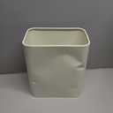 TIPGO Small Metal Trash Can, 2.1 Gallon Slim Trash Can for Bathroom, Wastebasket Garbage Bin for Bedroom, Office, Kitchen, Under Sink (Cream)