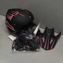 Youth Kids Dirt Bike Motocross Helmet (Goggles Gloves Face Mask) 4PCS Set, DOT Approved Girls Full Face Motorcycle Helmets, ATV BMX MX Mountain Bike Off Road Kid Helmet (Pink, L)