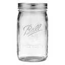 Ball Glass Mason Jars with Lids and Bands, Used for Canning, Pickling, Juice, Jam, Jelly (Quart, 32 Ounce (Pack of 4))