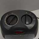 Amazon Basics Ceramic Space Heater, Portable Indoor Heating Solution, With Overheat and Tip-Over Protection, Thermostat, Non-Oscillating, 1500W, 7.52"D x 6.34"W x 9.45"H, Black