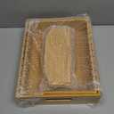 Bamboo Lid Holder Food Container, Kitchen Organizer with 5 Adjustable Dividers, Cabinet Organizer for Food, Kitchen Gadget, Container Lids (2pcs)