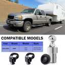 Gooseneck Hitch Ball Kit - 60638 Puck System with 2-5/16-Inch Ball and 2 Gooseneck Safety Chain Anchors Fits for 2013-2024 Dodge RAM 2500 3500 Trucks, 38000 lbs GTW