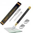Glass Cutters Tools 2-20mm for Thick Glass Tiles Mirror Mosaic Cutting- Glass Cutting Tool with Automatic Oil Feed, Glass Cutter with Ergonomic Handle and 3 Carbide Tips (5Pcs Glasschneider-Set)