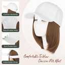 Hairro Wig Hat For Women Baseball Cap With Hair Extensions Synthetic Fake Hair 6" 150g #10