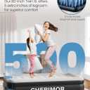CHERIMOR Twin XL Air Mattress with Built-in Pump, 18" Raised Comfort, 80 Length, 48Hr Leak-Proof Test, Upgraded Honeycomb Pillar Design, Supports 500 lbs, 2-Min Inflation for Home, Guests & Camping