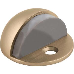 Dome Door Stop Wall Protectors with Rubber Stopper Satin Brass Floor Mounted Door Stoppers 10-Pack Design House, 188342