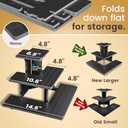 3 Tier Display Stands for Vendor Events, Display Stand Portable for Shop Retail, Display Shelves for Vendors, Candles, Glasses, Glass Jars, Crafts, Jewellery, Black Farmers Market Stand (Corner)