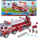 PAW Patrol Ultimate Rescue Fire Truck with 2 Ft. Ladder, Lights, Sounds, a Mini Toy Car, Chase, Marshall & Skye Figures, Toys for Boys & Girls Ages 3+