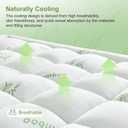 Queen Size Mattress Topper Viscose Derived from Bamboo, Soft Thick Pillow Top Mattress Pad Cover for Back Pain, Cooling Mattress Protector with 8-21 Inch Deep Pocket, White