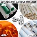 Integrated Internal And External Pipe Thread Tools, 1/2 And 3/4 Pipe Thread Cutting Tools For Industrial Maintenance And Diy Modification To Quickly Stop Leaks (4 points+6 points+PTFE tape+ of gloves)
