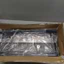 Slim Storage Cart 4 Tier Laundry Cart with Wheels, Narrow Metal Kitchen Rolling Carts Bathroom Organizers Storage Shelf with Wood Rack and Handle for Small Space, Black