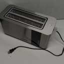 Mueller UltraToast Full Stainless Steel Toaster 4 Slice, Long Extra-Wide Slots for Bagels and Waffles, 6 Browning Levels, LED Display, Cancel/Defrost/Reheat Functions & Removable Tray, Kitchen Gadgets