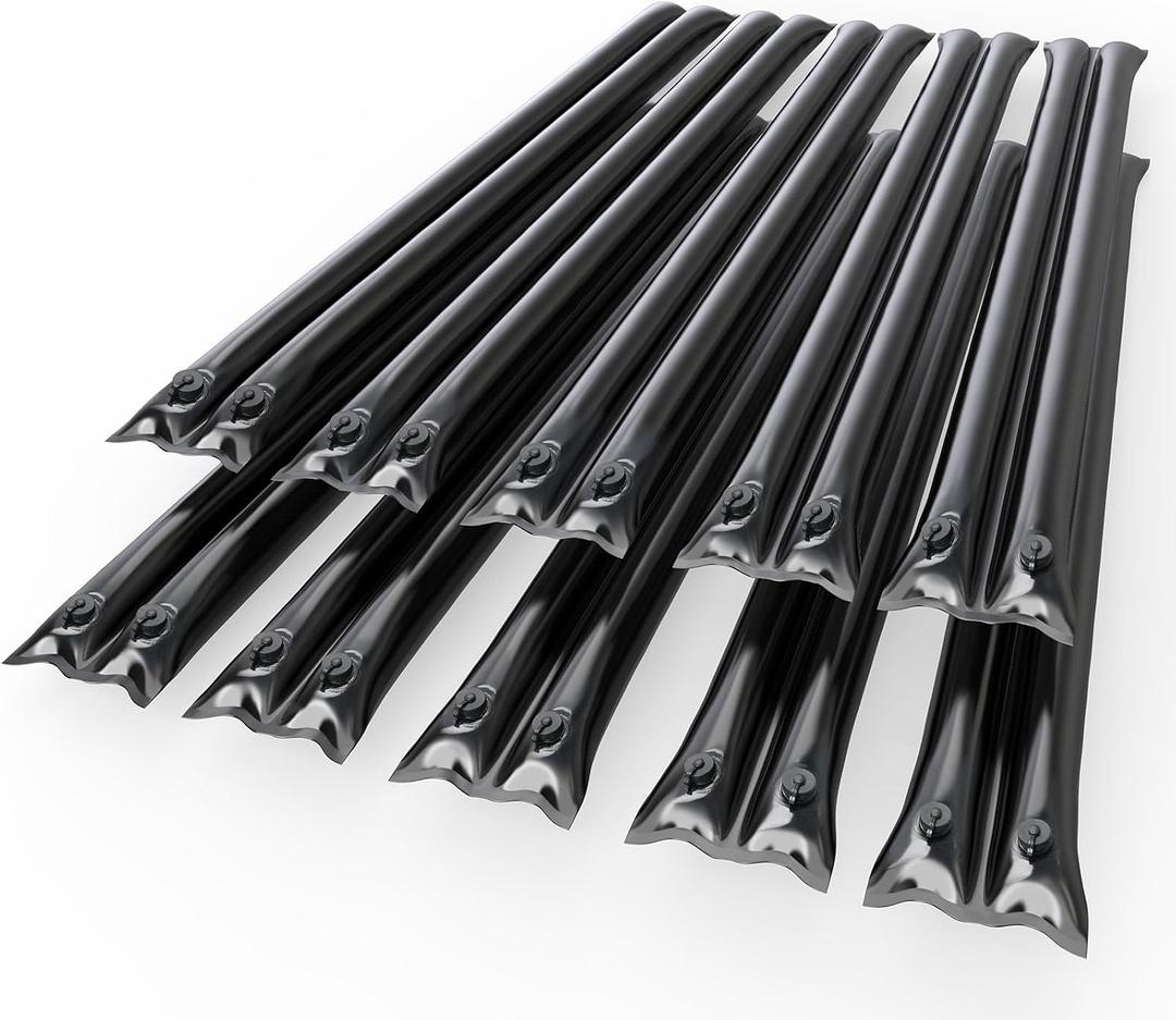 0.7mm Water Tubes for Pool Cover, 10 Pack 8 FT Extra-Thick | Double Chamber Pool Cover Weights for Pool Safety Covers, 3-Layer Composite Material, Black