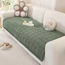 Couch Cover for Dogs Washable, Pet Couch Covers for Sofa, Soft Fuzzy Sectional Sofa Cover L Shape, Thick Couch Protector Pet Friendly, Paw Cart Dog Mat for Couches and Sofas (35.4" x 82.7", Green)