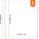Ndsox 5 Pack 8" x 10" Rigid Print Protectors Clear Hard Plastic Sheet Protectors Top Loading for Photographs, Photo Papers, Posters, Prints, Birth Certificates, Heavy Duty No-Hole Rigid Photo Sleeves
