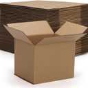Rempry 40 Pack 4x4x3 Shipping Boxes Brown, Small Corrugated Cardboard Box for Mailing, Packaging Small Business, Kraft Mailer Boxes