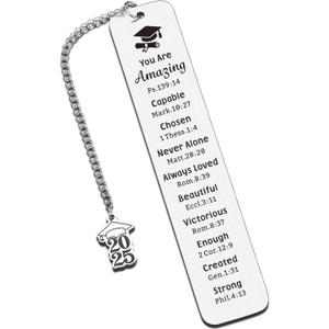 College Graduation Gifts for Women Men Him Her, Christian Graduation Bookmark Gift, Class of 2025 Phd Nursing Master Degree Graduations Gifts for Women Men, Popular Gifts for College Boys Girls 2025