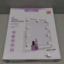 HIEEY Hollywood Vanity Mirror with Lights, Makeup 9 Dimmable Bulbs Three Color Lighting Modes, and 5X Magnification Mirror, Smart Touch Control, 360Rotation (White)