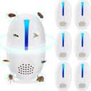 2025 Upgraded Version Ultrasonic Repeller Indoor, Mouse Traps Repellent Plug in, Pest Control, Roach, Rodent, Mouse, Bugs, Mosquito, Spider, Ant for Home,Kitchen, Office, Warehouse, Hotel 6 Packs