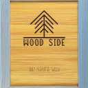 Rustic Wooden Poster Picture Frame 24x36- Natural Solid Eco Distressed Wood for Wall Mounting Photo Frame - Blue 