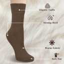 Loritta 5 Pairs Wool Socks for Women Stocking Stuffers Gifts Winter Warm Hiking Crew Boot Socks