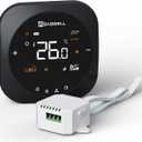 Smart WiFi Thermostat for Home, Programmable Thermostat with C-Wire Adapter, 3H/2C for Heat Pump & Conventional Systems, Tuya App Control, Compatible with Alexa & Google Assistant