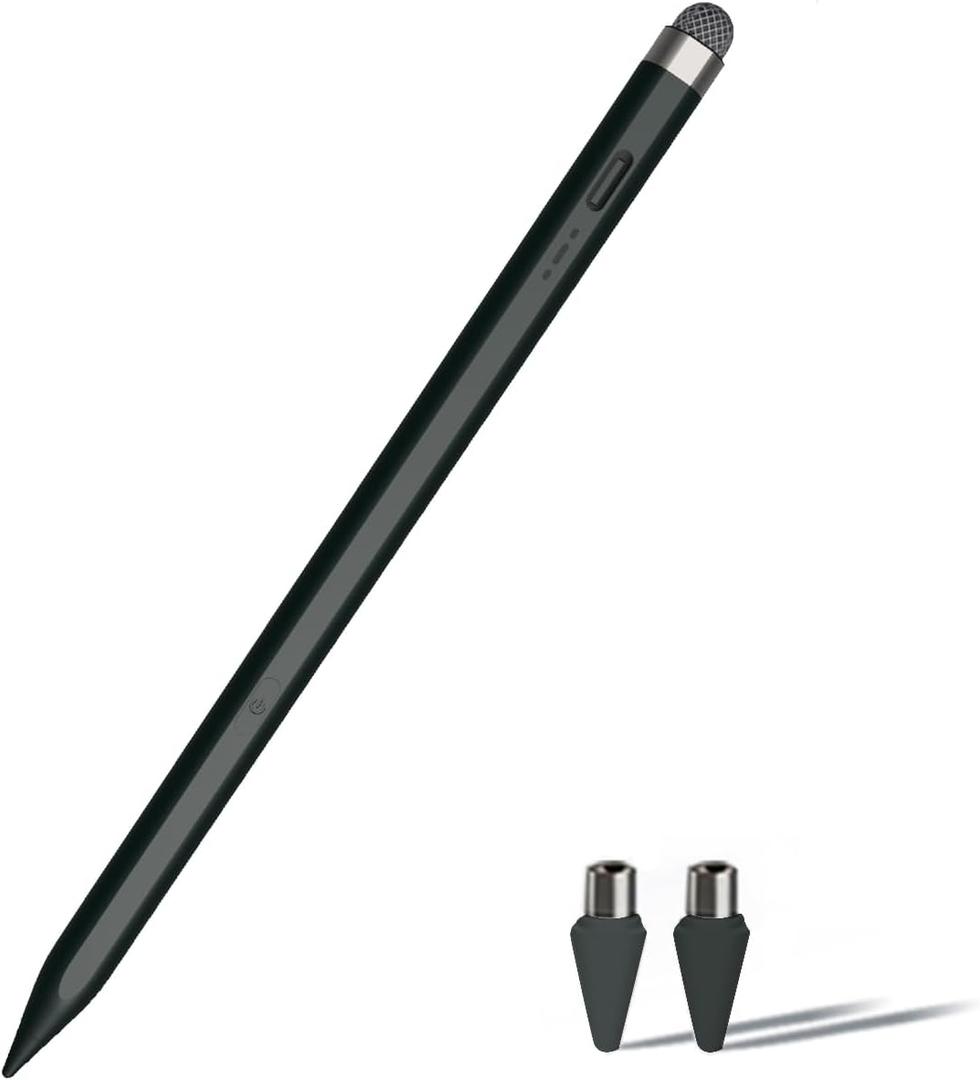 Dual-Tip Stylus Pen for Samsung Galaxy Tab A9+ Android &for iPad 10th&9th Tablets Pencil (Black)