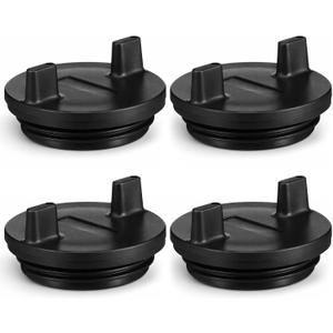 4 Pcs Fuel Deck Fill Cap for Boat Gas Tank Black Marine Fuel Filler Cap with O-Ring Seal Non-Locking Plastic Replacement Universal