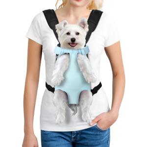 YUDODO Pet Dog Carrier Backpack Adjustable Dog Front Carrier, Legs Out Easy-Fit Dog Travel Backpack Carrier for Hiking Camping for Small Medium Dogs Cats and Rabbits (Medium (Pack of 1), B-Sky)